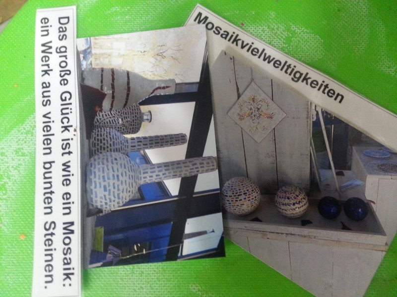 Mosaikvielweltigkeiten: Austellungen an verschiedensten Orten des Einzelhandels, Cafes und Einrichtungen Mosaikvielweltigkeiten: Austellungen an verschiedensten Orten des Einzelhandels, Cafes und Einrichtungen